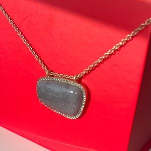 Maurices Stone Pendant w/ Crystal Accent Necklace, Elegant, Boho, Expensive